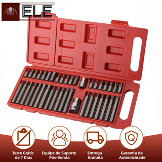 Kit 40 Peças Jogo de Bits Torx e Allen Multidentada com Várias Medidas - Kit Ferramentas para Chave de Fenda em Oferta na Shopee