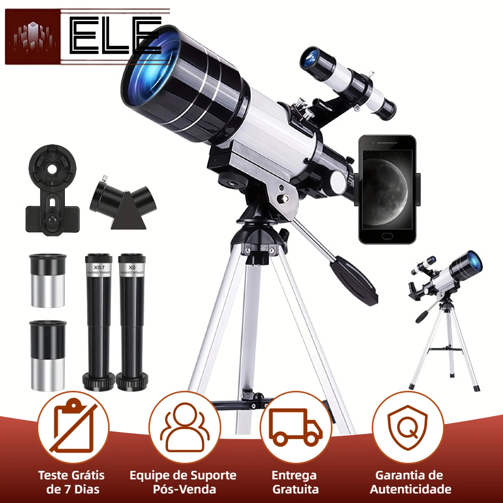 Imagem Telescopio astronomico profissional Tripé Ajustável 300mm telescope Astronomica Profissional Telescó
