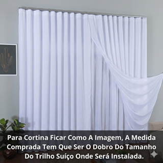 Cortina para Sala Quarto Escritorio TRILHO SUIÇO Tecido Premium de Alta Qualidade em Oferta na Shopee