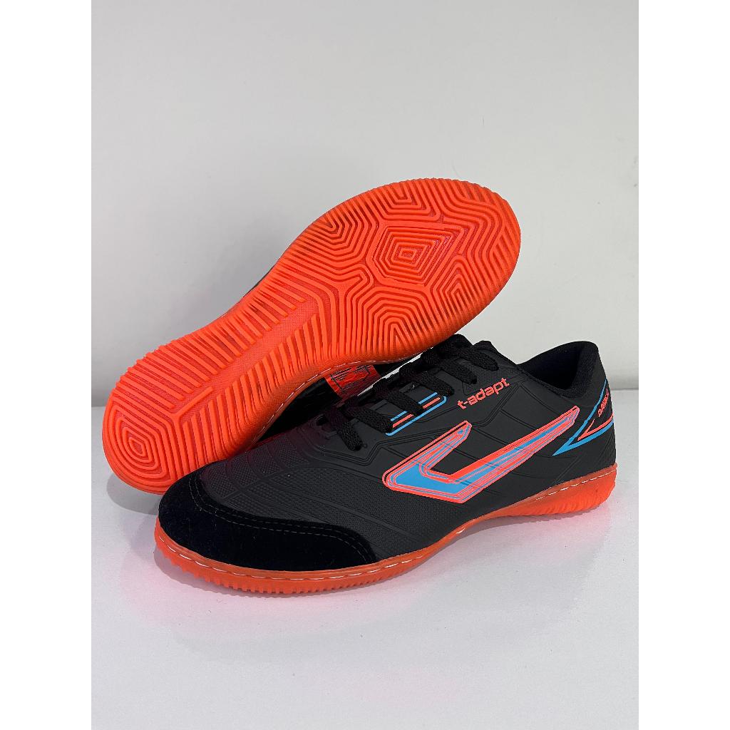 chuteira tenis futisal pto/laranja top profissional-leve,confortavel,antiderrapante,quadra,salao