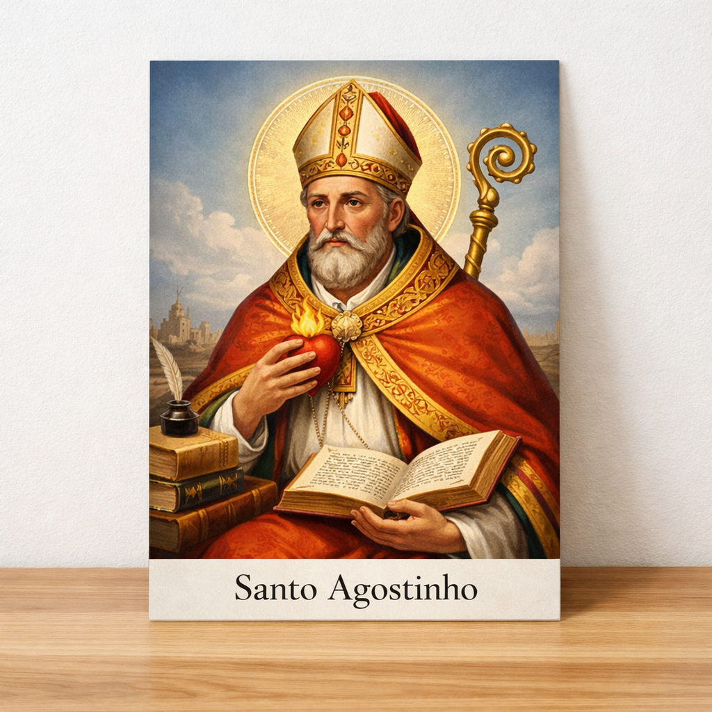 QUADRO DECORATIVO PLACA MDF- Santo agostinho