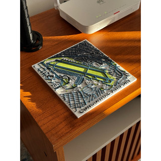Quadro Decorativo 3D – Mapa Topográfico Aeroporto de Congonhas (SBSP)