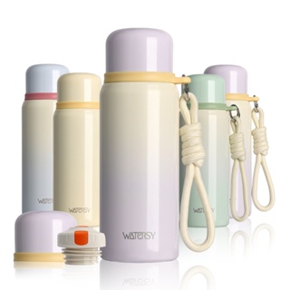 WATERSY-Aço inoxidável 304,Garrafa Térmica liso espacial Quente e Frio Com Isolamento Térmico 500ml em Oferta na Shopee
