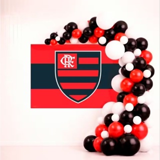 KIT FESTA FLAMENGO PAINEL TNT + 100 BALOES PARA ARCO em Oferta na Shopee