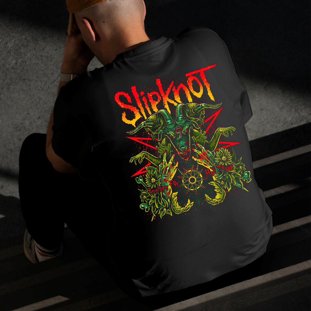 Camiseta Masculina Estampada Slipknot Bode 100% Algodão Estilo Conforto Diário Do Tamanho P ao GG