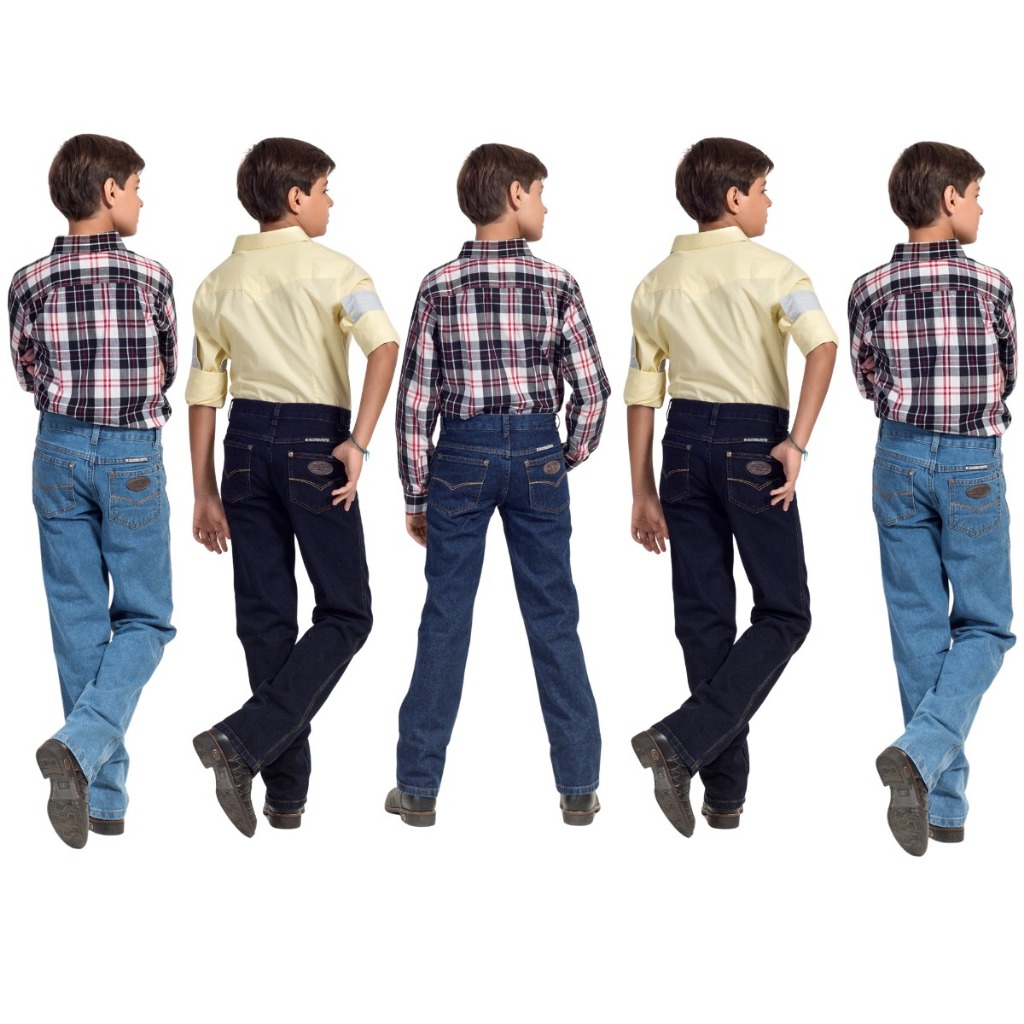 Kit com 5 Calça Jeans Country Infantil Marca Estilo Country Ref: 1014