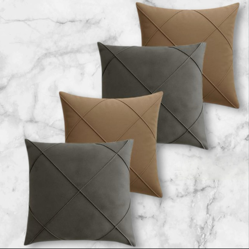 4 Capas de Almofadas Drapeadas 45x45 em Oferta na Shopee