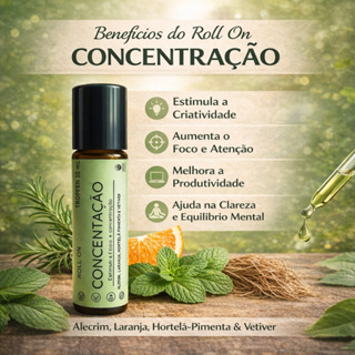 Blend Roll on de Óleo Essenciais para Foco e Concentração Tropfen 10 mL em Oferta na Shopee