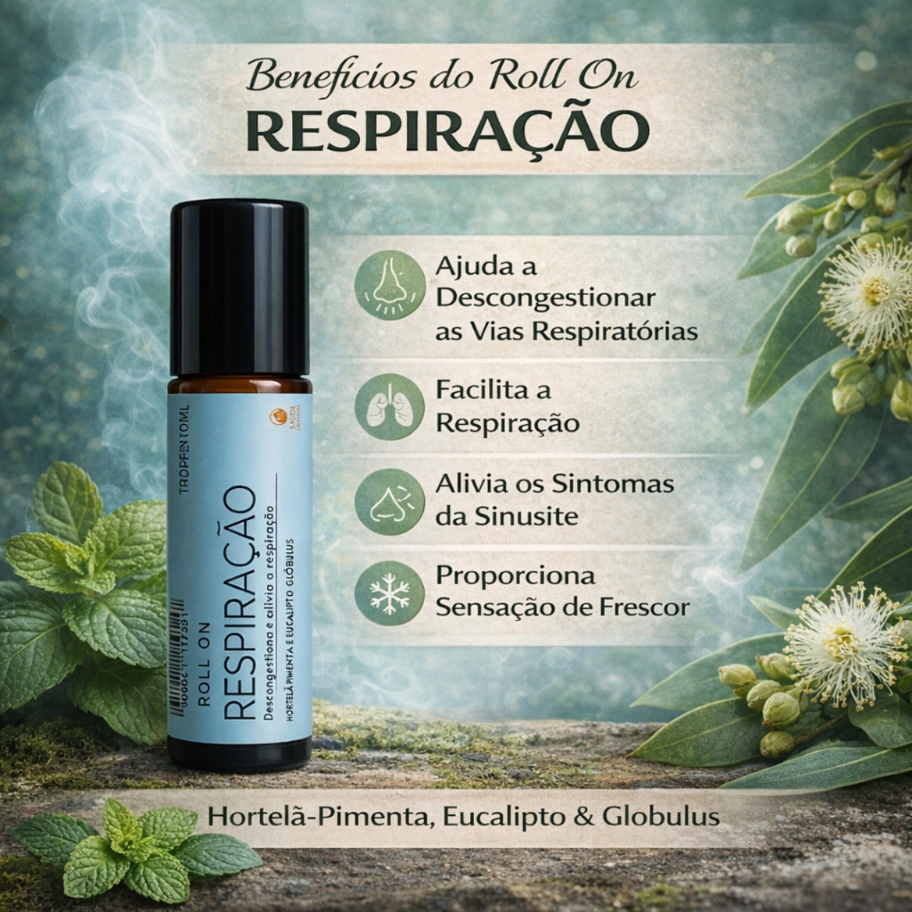 Roll On com Óleo Essencial Respiração Aromaterapia Tropfen 10 mL em Oferta na Shopee