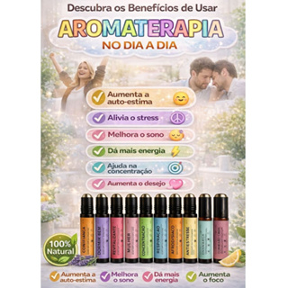 Roll On com Óleo Essencial Aromaterapia Terapêutico Pronto para Uso Tropfen 10 mL em Oferta na Shopee