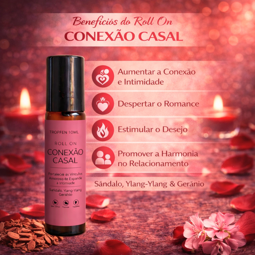 Roll On com Óleo Essencial Aumentar a Conexão Casal Pronto para Uso Aromaterapia Tropfen 10 mL em Oferta na Shopee