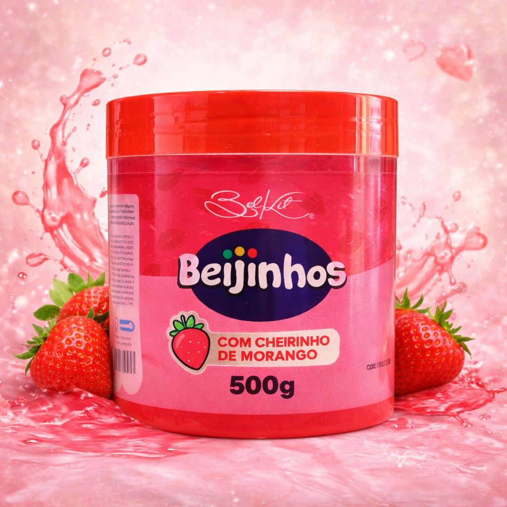 Gel Modelador Bell Kit Morango Definição Intensa 500g
