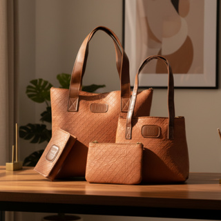 Bolsa Feminina Sacola Bag Shopper + Tote + Carteira + Necessaire Kit 4 Peças em Oferta na Shopee