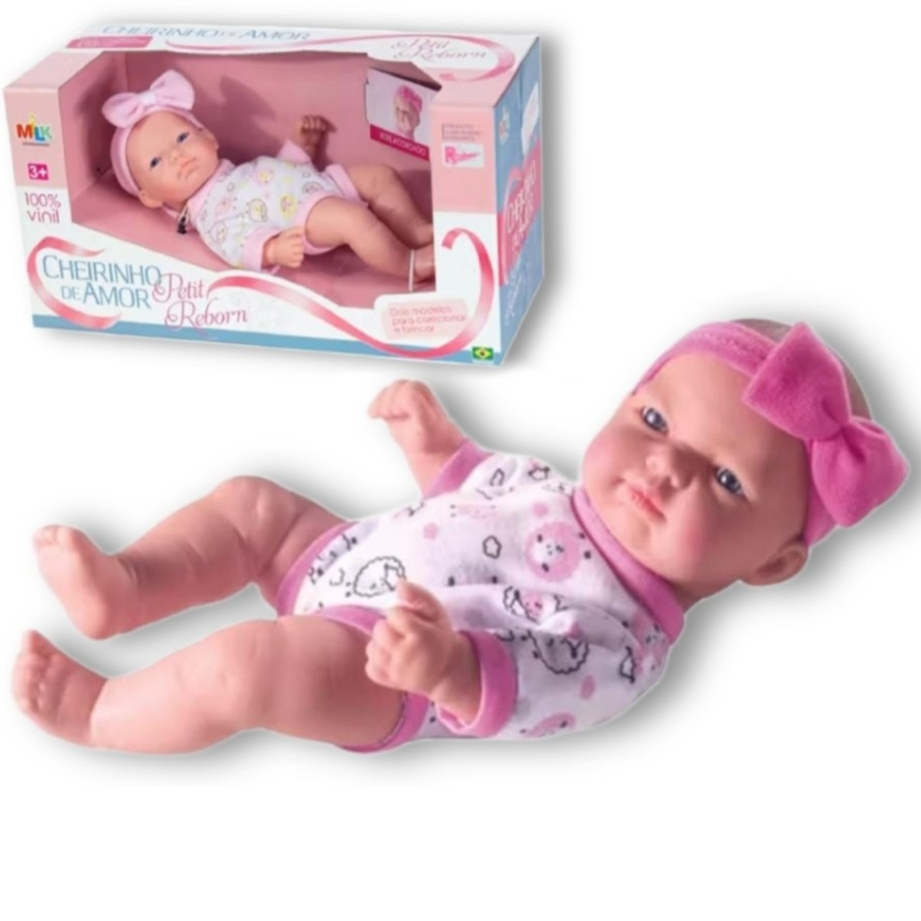 Boneca Bebê Cheirinho De Amor Petit Reborn Acordada - Envio Imediato - em Oferta na Shopee