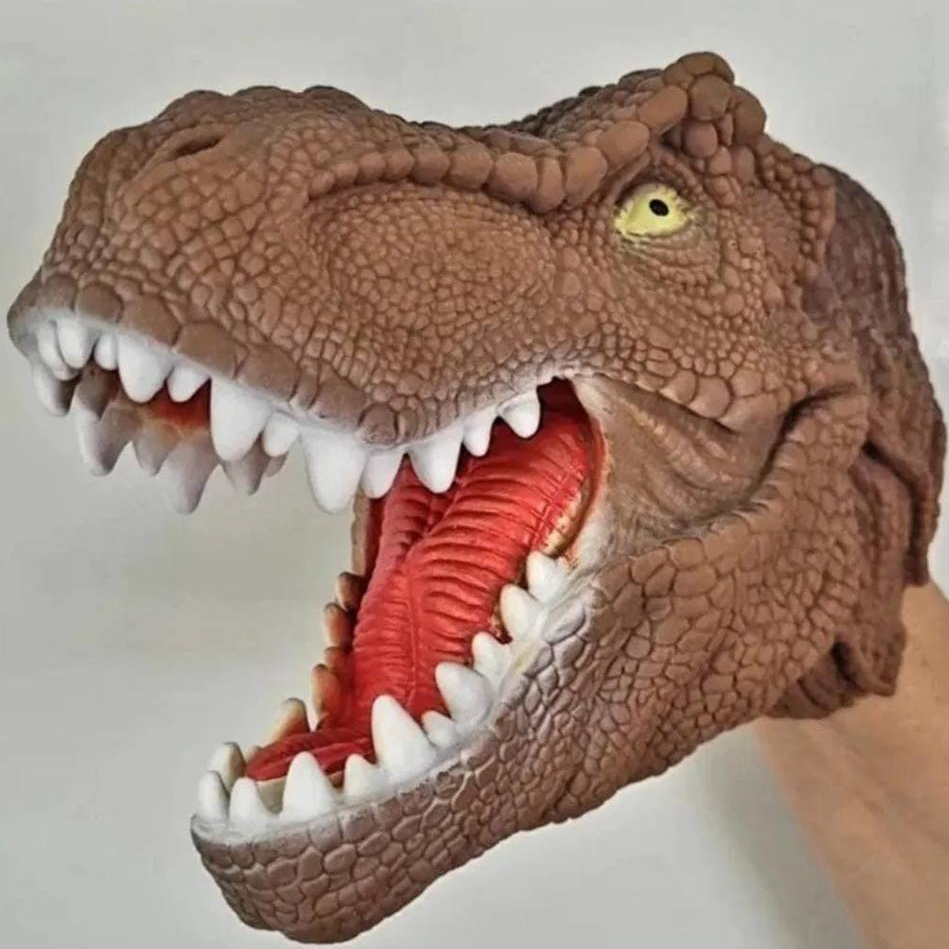 Luva Marrom Dinossauro Divertida Brinquedo Fantoche - Bee Toys - em Oferta na Shopee