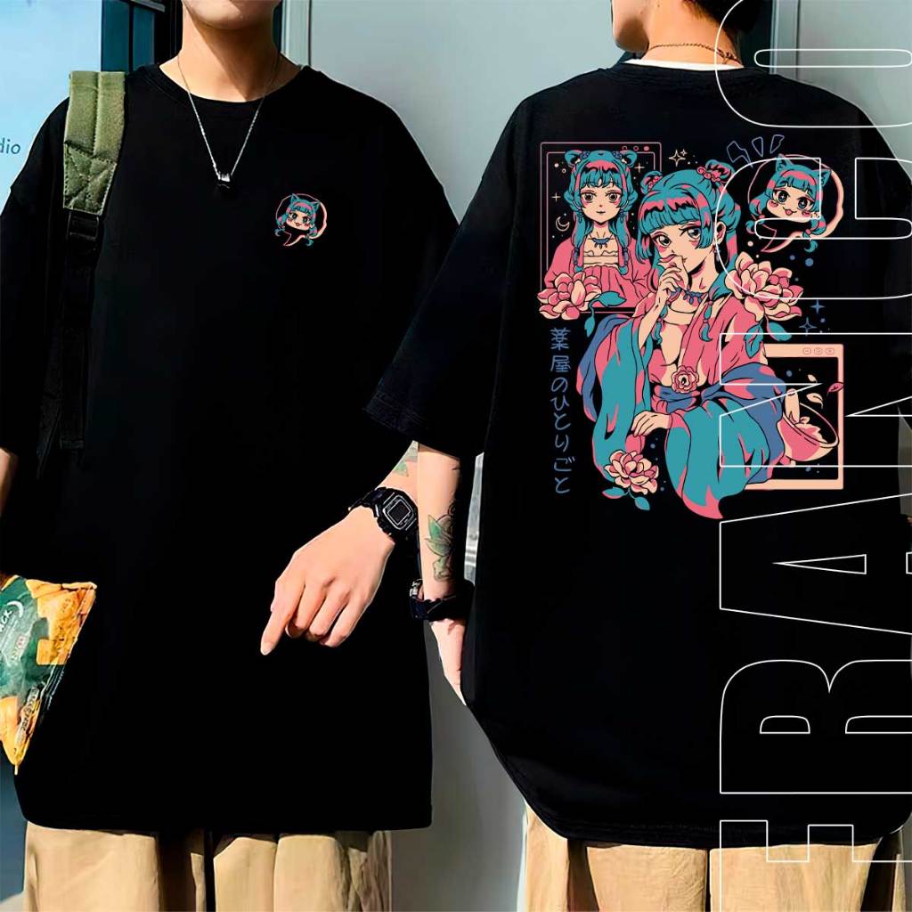 Camiseta Oversized Anime Maomao The Apothecary Diaries Jinshi Romance Camisa Unissex 100% Algodão