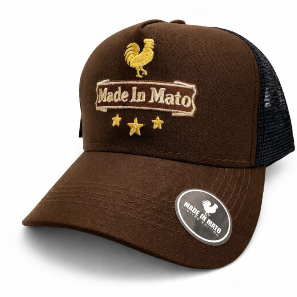 Boné Country Made in Mato Trucker Premium Aba curva Snapback Ajustável Unissex Telinha