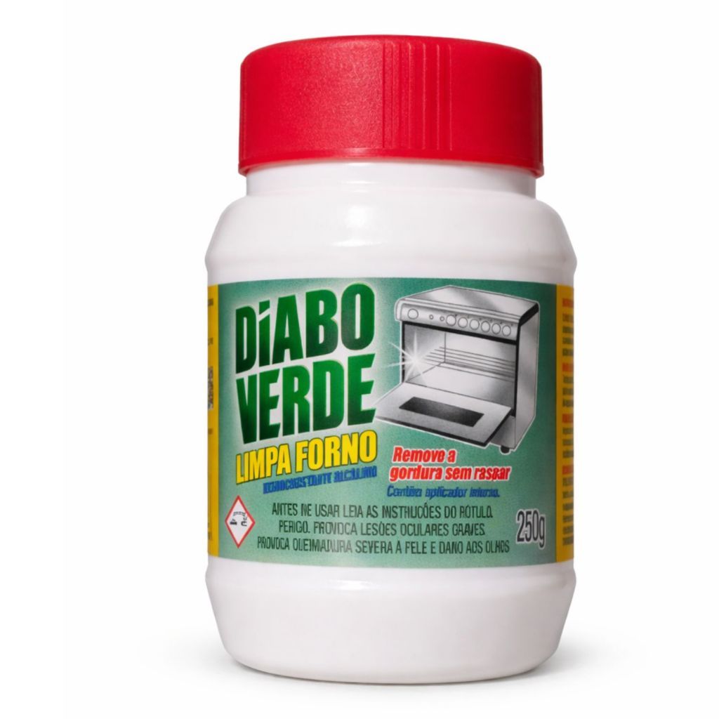 Limpa Forno Diabo Verde Removedor de Gordura Com Aplicador 250g em Oferta na Shopee