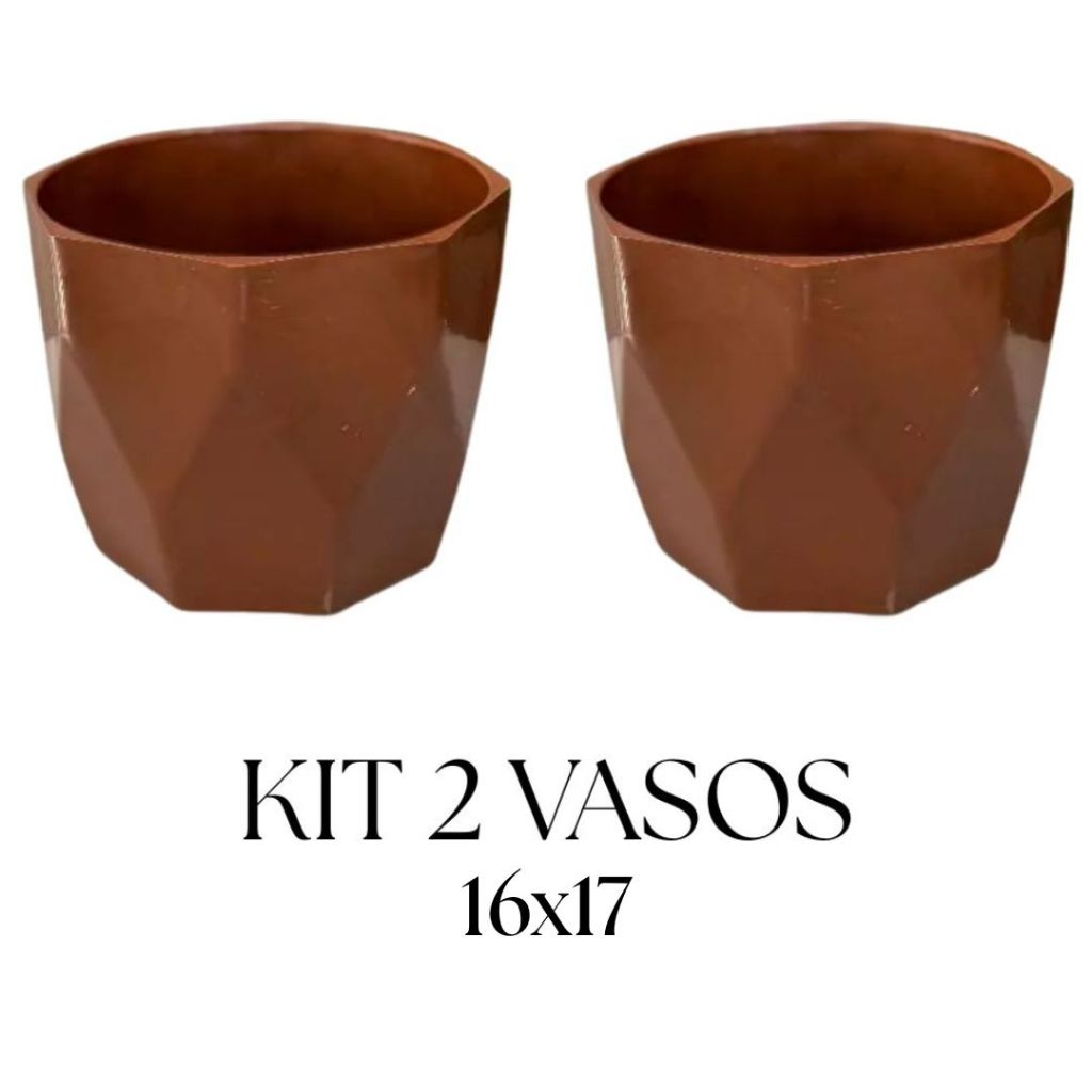 Kit 2 Vasos Facetado Médio N4 Decorativo para Plantas e Ideal para Centro de Mesa casa sala cozinha em Oferta na Shopee