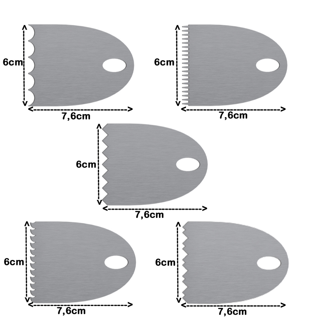 Mini Espátulas Para Acabamento De Bolo Em Inox 5 Peças