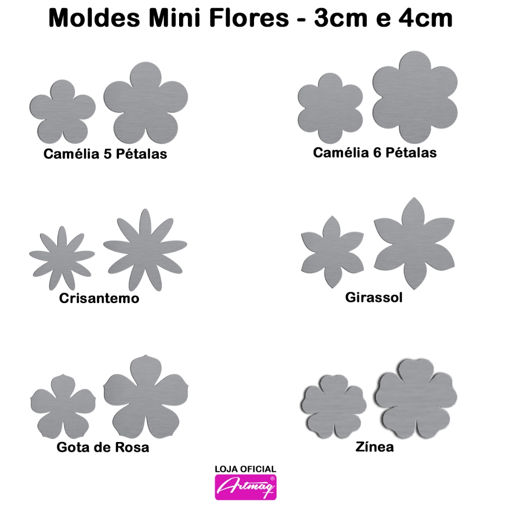 Kit Moldes Mini Flores em Oferta na Shopee