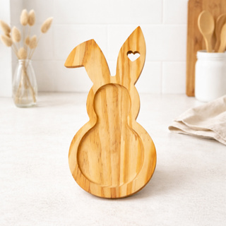 Petisqueira Coelho Da Páscoa Em Madeira Com Rebaixo Para Doces em Oferta na Shopee