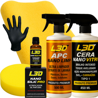 Cera Automotiva Nano Vitri L3d Vitrificador Automotivo /Apc Limpador De Banco, Teto e Plásticos em Oferta na Shopee