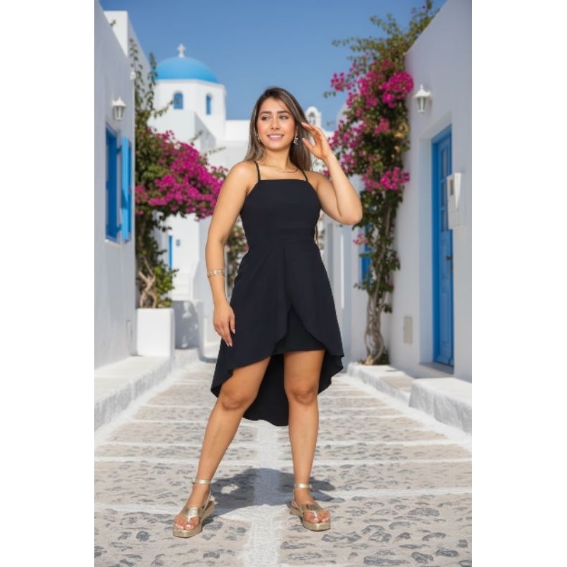 Vestido Feminino Camada Sereia em Tecido Duna Com Amarraçao Nas Costas Mais Tem Otro em Oferta na Shopee