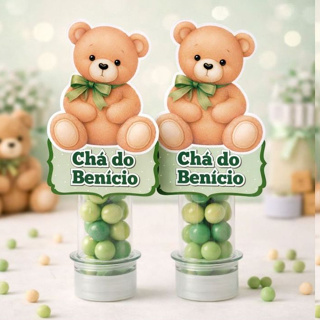 Aplique Ursinho Verde !  Apliques para tubete para lembrancinhas de chá de Bebê !! em Oferta na Shopee