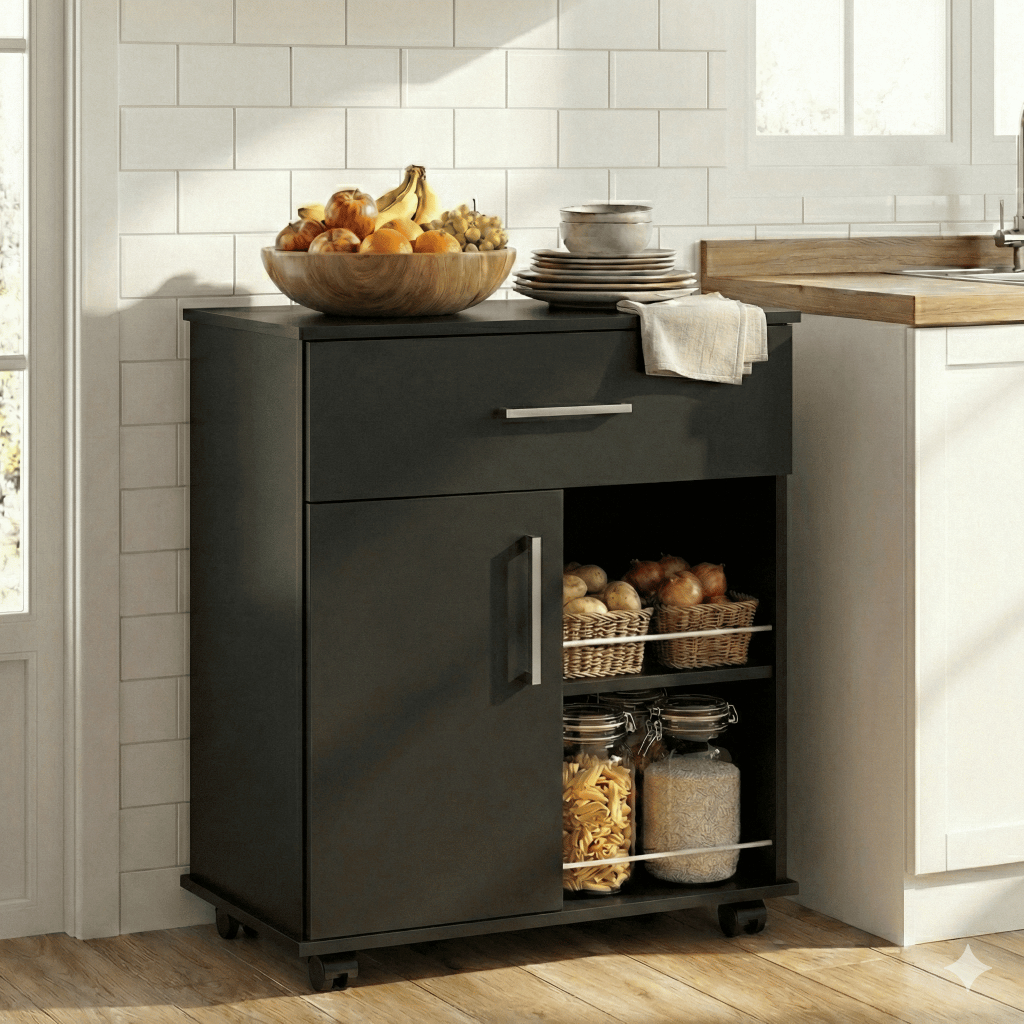 Móvel Organizador de Cozinha com Cesto de Fruta Porta e Design Moderno em Oferta na Shopee