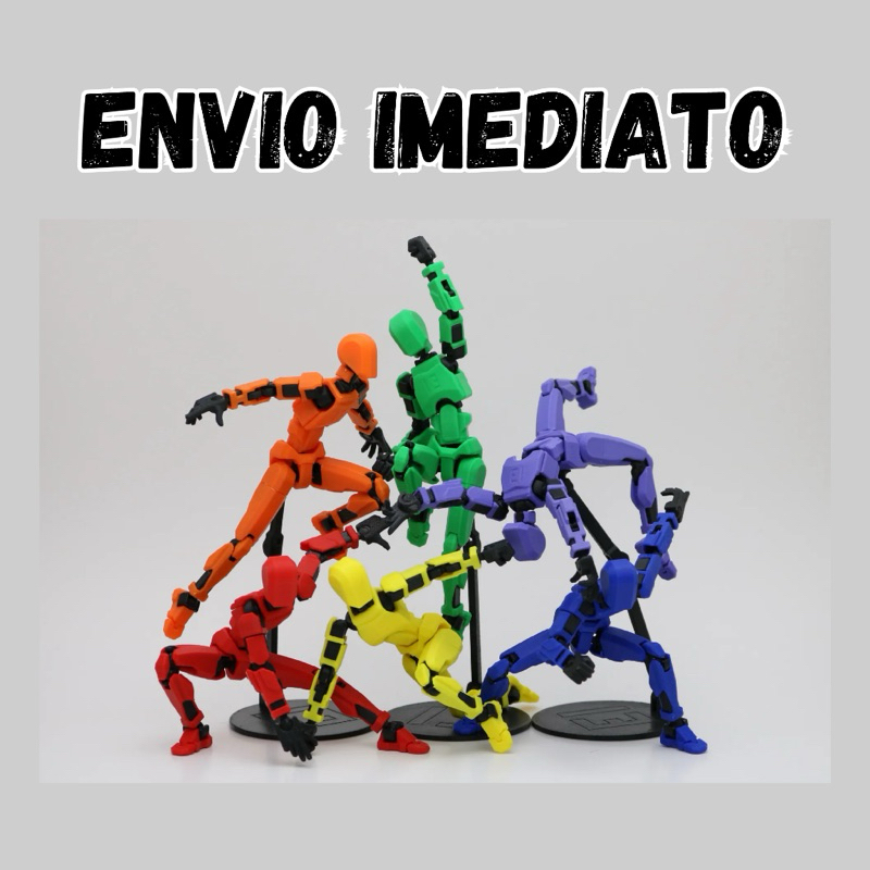 Boneco Articulado 3D Dummy 13 com Articulações Móveis e Montagem DIY