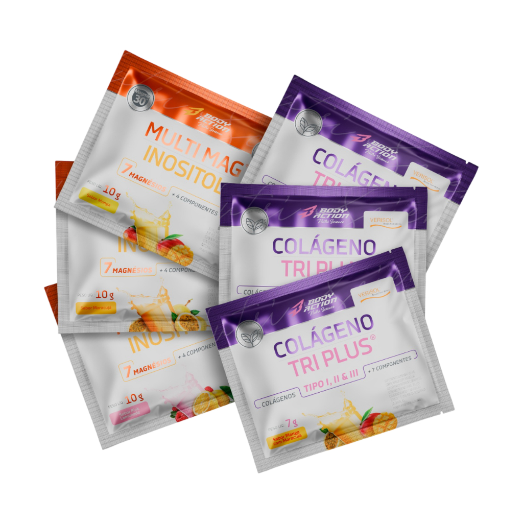 Kit 3x Multi Mag Inositol 10g + 3x Colágeno Verisol Tri Plus 7g Sachê Dose Única Bodyaction em Oferta na Shopee