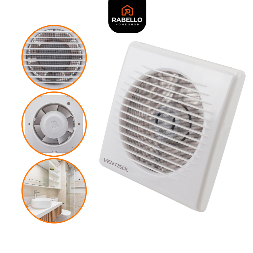Exaustor Para Banheiro 15cm 150mm Com Grade Anti Insetos Bivolt Ventisol Bivolt em Oferta na Shopee