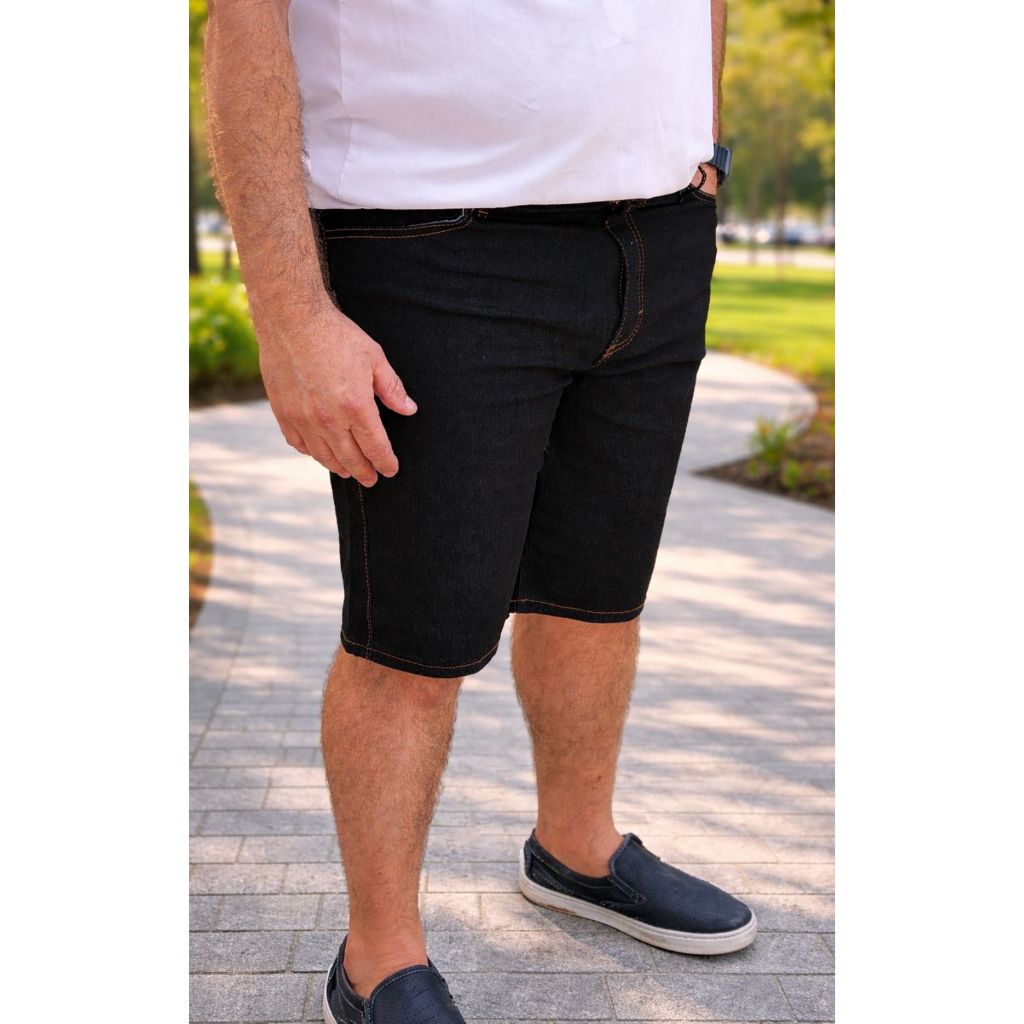 Bermuda Jeans Masculina com plus size Elastano direta da fábrica