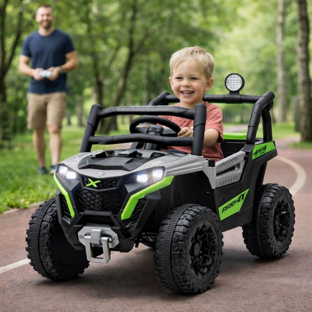 Mini Carro Jipe Jipinho Elétrico Infantil UTV Trilha com Controle Remoto Luzes LED e Som Até 30kg em Oferta na Shopee