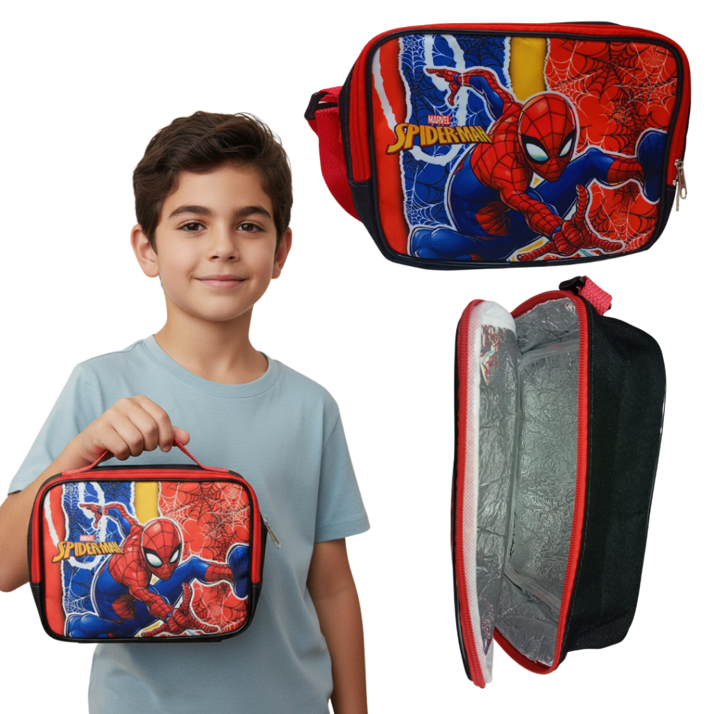 Homem Aranha - Conjunto Relógio Digital e Lancheira Térmica para Crianças Menino & Menina