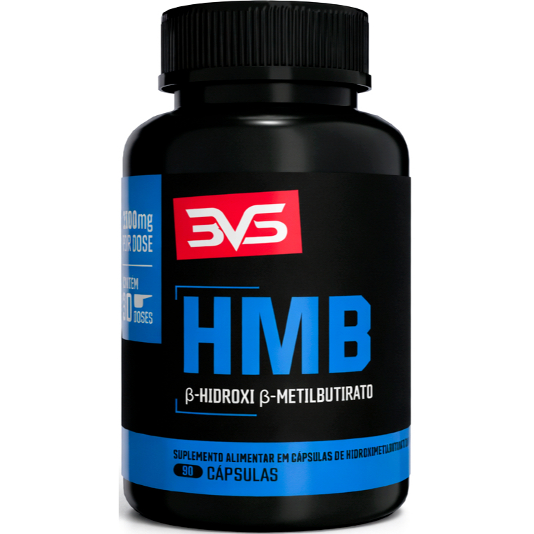 HMB 1500mg Fórmula Avançada Máxima Pureza Força Recuperação Muscular Desempenho Treino 90 Cápsulas 3VS em Oferta na Shopee