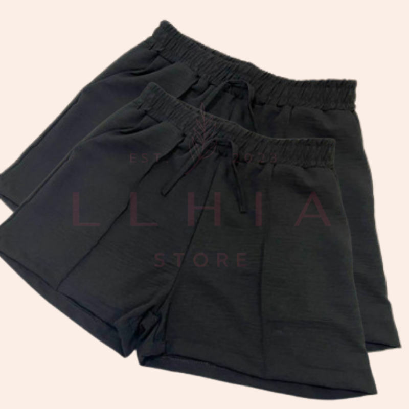 Kit 2 Shorts Feminino Básico Duna Confortável com Bolso Soltinho Tendências Feminina Verão