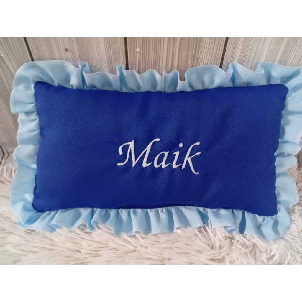 Travesseiro Almofada Pet Azul Personalizada Naninha Soninho Azul  Nome 20x30cm