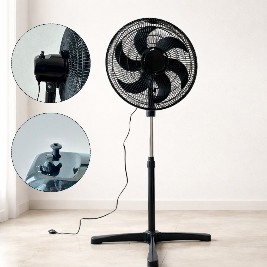 Ventilador De Coluna de Chão Pé Pedestal 220/110V Turbo 126W, 6 Pás, Super Silencioso em Oferta na Shopee