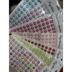 ￼7 Cartela Adesivo Flor Strass Auto Colante Pet Shop Artesanato Banho e Tosa Customização Decoração