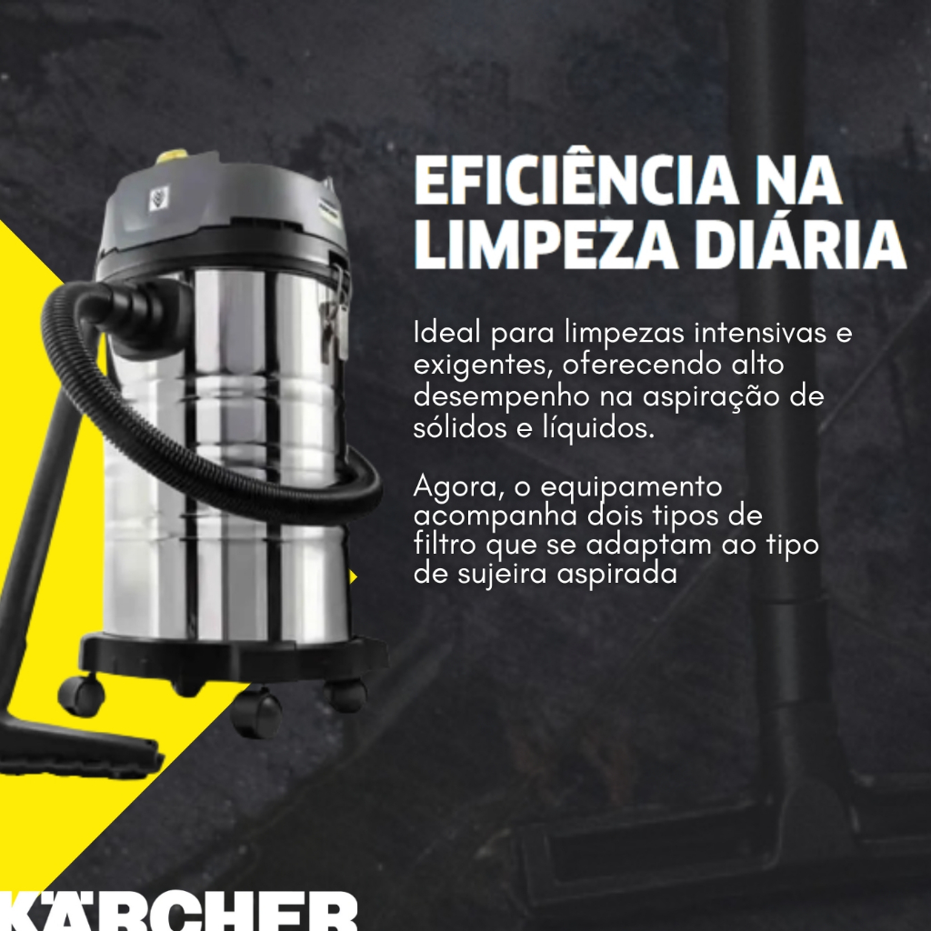 Aspirador De Pó E Água E Soprador Kärcher Nt3100 30l 127V/220V · foto 2