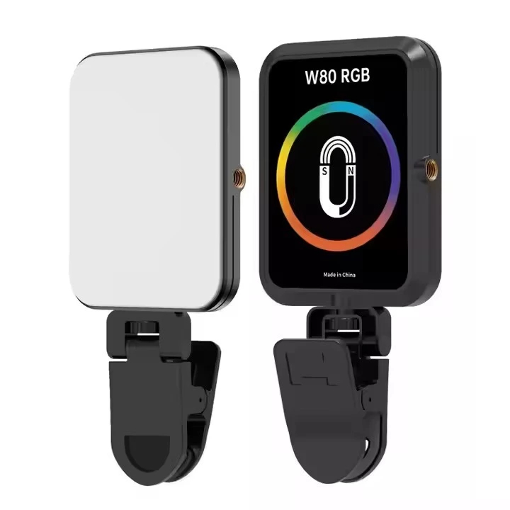 Luz de Preenchimento RGB Luz de Bolso Suporte Portátil Para Celular Foto Selfie W80RGB