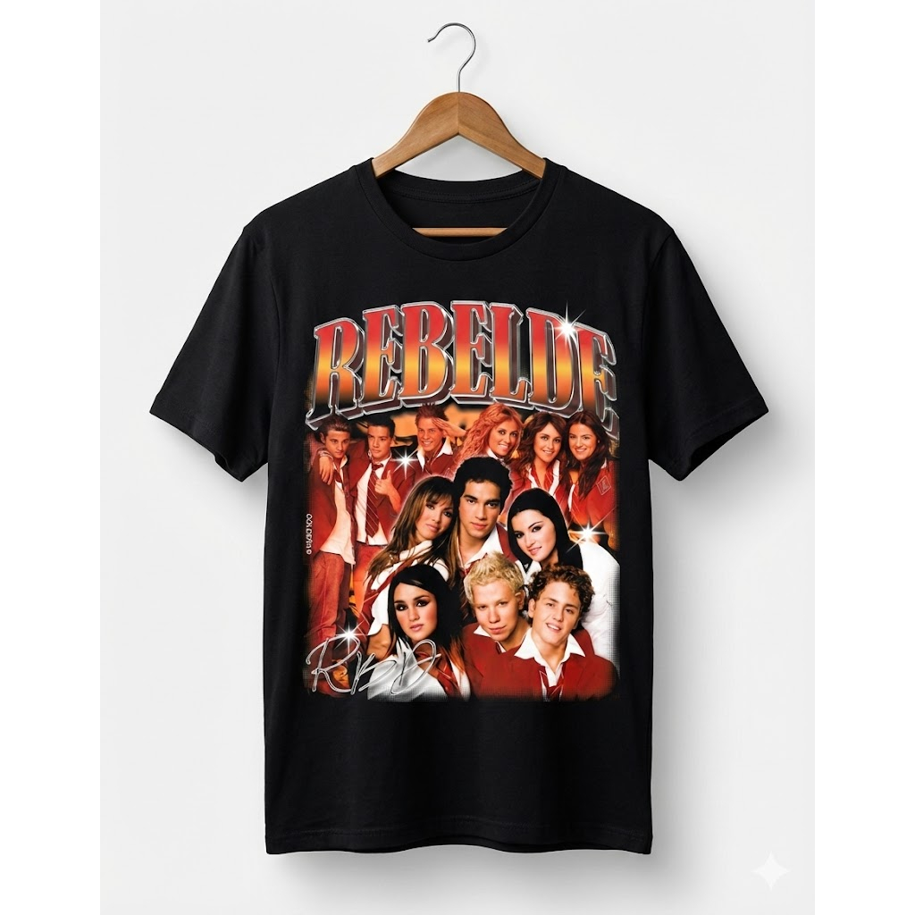 Camiseta Estampada Unissex Novela Rebelde Personagens Em Alta De Volta Envio Imediato Casual