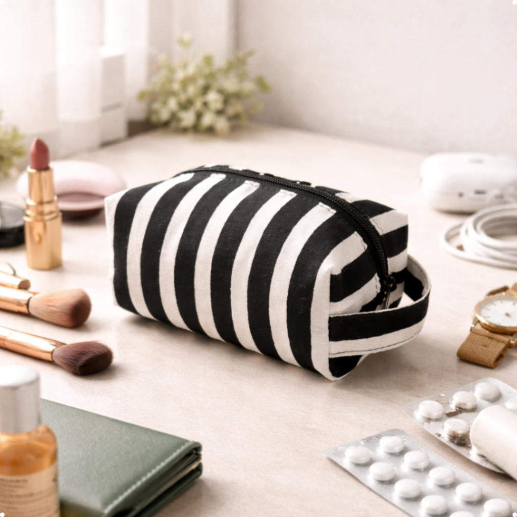 Necessaire Bolsinha Mil e Uma Utilidades Multiuso para Maquiagem Remédios  Viagem Dia a Dia Itens de Higiene