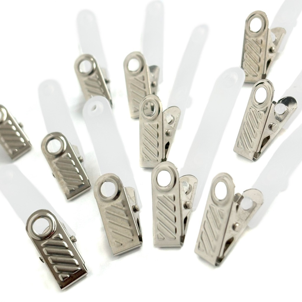 10 Presilha Jacaré com Alça Leitosa para Crachá em Oferta na Shopee