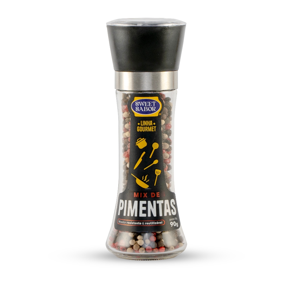 Mix de Pimentas em Moedor 90g Sweet Sabor Frescor e Aroma Natural
