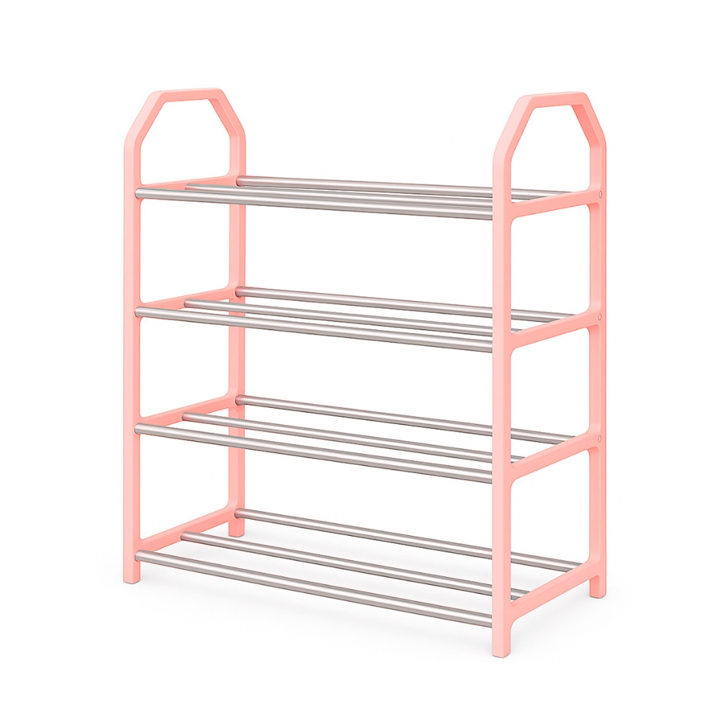 Sapateira Prateleira De Sapatos Rosa Multiuso Estante Organizador em Oferta na Shopee