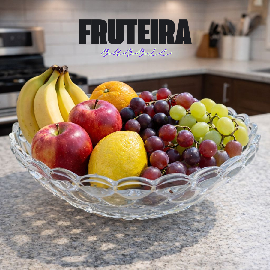 Fruteira Saladeira Vidro Centro de Mesa Goumet Decoração  Organização e Mesa Posta