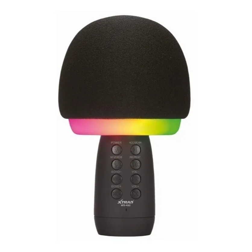 Microfone Karaokê Bluetooth RGB 5W – Eletromex EL-5003